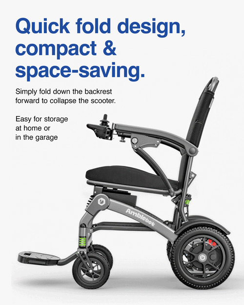 Amblebot "NXN20-208" Lightweight Folding Electric Wheelchair
