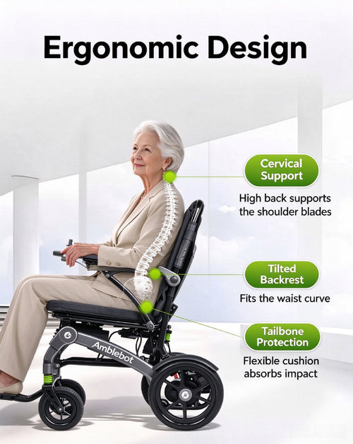 Amblebot "NXN20-208" Lightweight Folding Electric Wheelchair